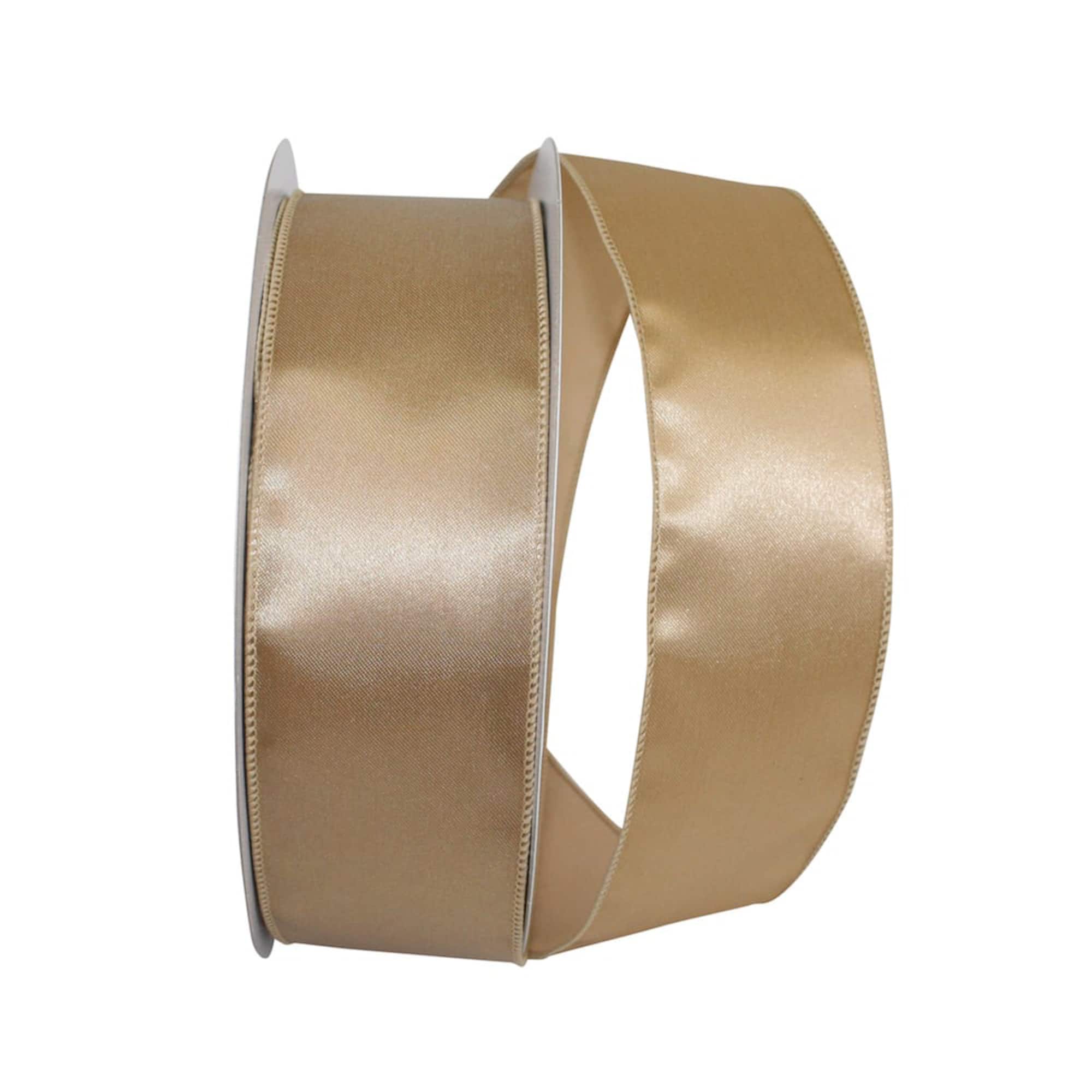 JAM Paper 2.5" x 50yd. Wired Satin Ribbon